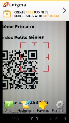 Scan du code