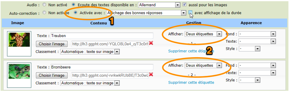 Varification des étiquettes doubles