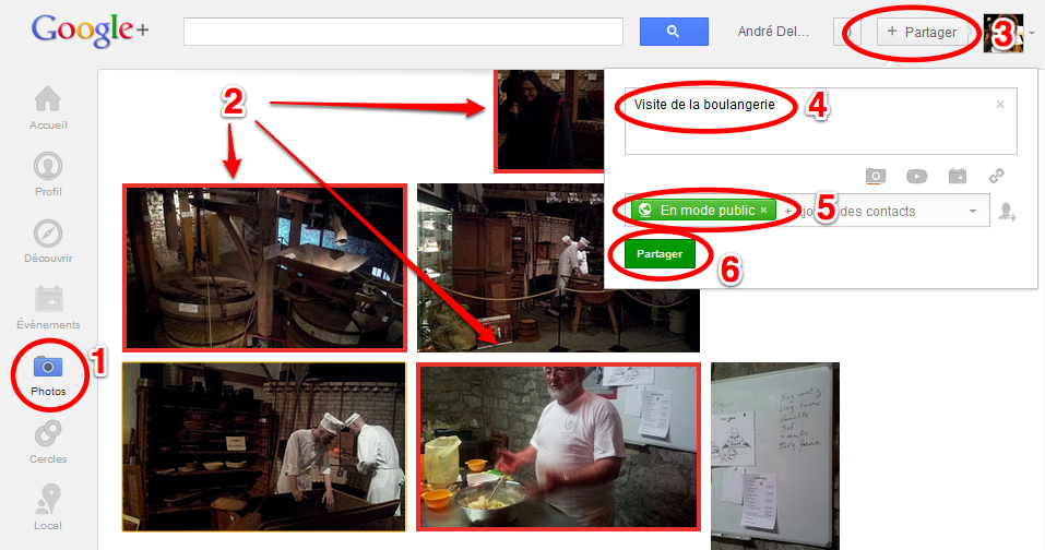 Créer un album avec Google+