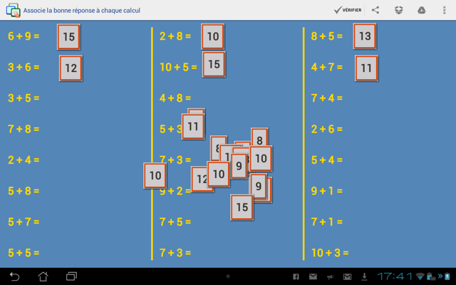 Simple operations on tablet